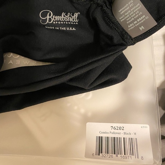 COMBO PULLOVER BLACK SIZE M NWOT BOMBSHELL - Picture 5 of 7